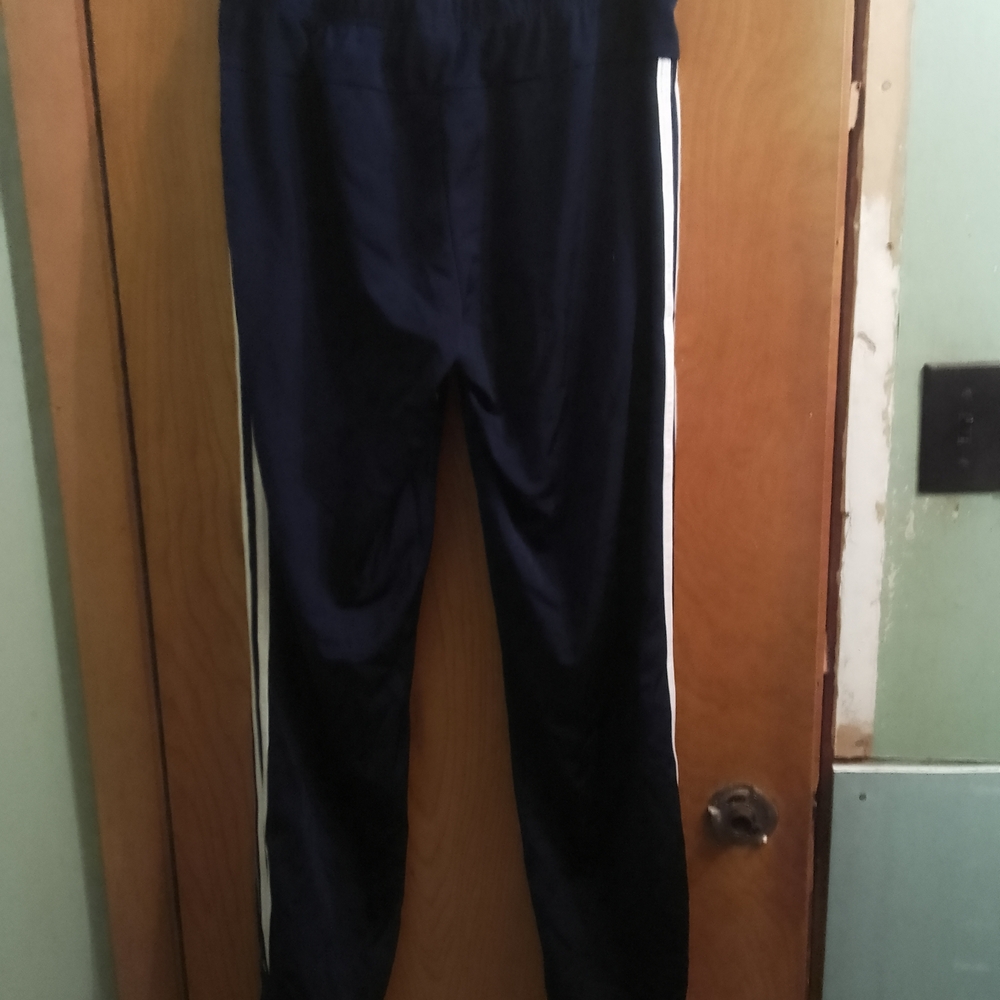 Adidas Navy Track Pants with White Stripes - Picture 16 of 16